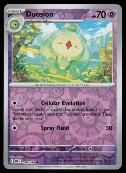 Duosion 038/086 Common Black Bolt Pokemon Reverse Holo Near Mint - Image 1