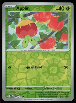 Applin 009/131 Common Prismatic Evolutions Pokemon Reverse Holo Near Mint - Image 1