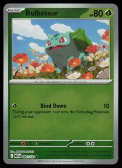 Bulbasaur 001/132 Common Mega Evolution Pokemon Reverse Holo Near Mint - Image 1