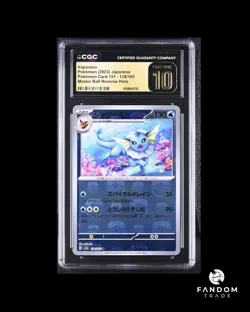 CGC 10 PRISTINE Vaporeon Master Ball Reverse Holo 134/165 Pokemon 151 Japanese - Image 1