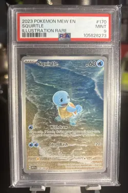 Pokemon TCG Squirtle 170/165 SV 151 Illustration Rare Holo PSA 9 Graded - Image 1
