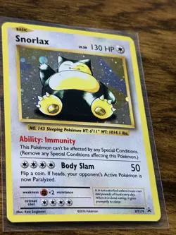 Pokemon Snorlax XY179 Holo Black Star Promo TCG Card 2016 - Image 3
