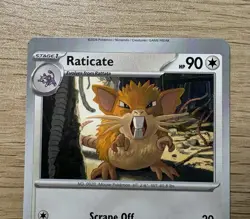 Pokemon Miscut Misprint Alignment Black Dot Error Perfect Order Raticate 61/88 - Image 3