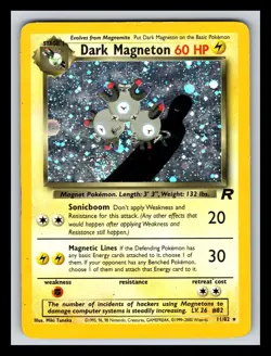 Dark Magneton 11/82 Holo Rare Unlimited Team Rocket SWIRL Pokemon 2289 - Image 1