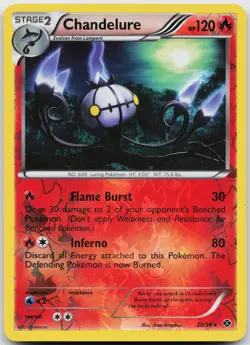 Chandelure 20/99 Holo Rare Next Destinies Pokemon Reverse Holo Near Mint - Image 1