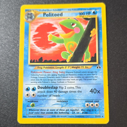 Pokemon TCG Politoed 27/75 Neo Discovery Holo Rare Unlimited English 100 HP - Image 1