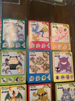 Pokemon 1998 Nagatanien Big Sticker Card COMPLETE Set Holo Pikachu Charizard NM - Image 5