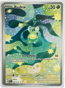 Budew Full Art Holo Pokemon Card 221/217 ASCENDED HEROES EN 2026 - Image 1