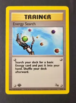 Energy Search 1st Edition 59/62 - Fossil Set *EXC* Common Pokemon Card - Image 2