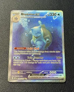 Pokemon Scarlet & Violet 151 Blastoise ex 200/165 Special Illustration Rare NM - Image 1
