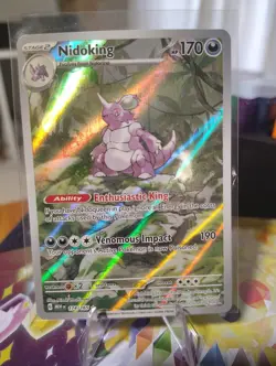 Pokemon Nidoking 174/165 Scarlet & Violet 151 Holo Illustration Rare Card - Image 1