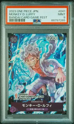 PSA 9 Luffy One Piece Bandai Card Game Festa 23 Special Rare One Piece Card - Image 1