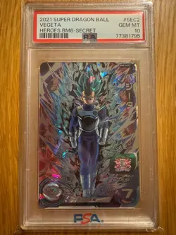 PSA 10 Vegeta Dragon Ball Heroes BM8 Secret Rare BM8-SEC2 Dragon Ball Card - Image 1