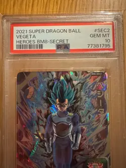 PSA 10 Vegeta Dragon Ball Heroes BM8 Secret Rare BM8-SEC2 Dragon Ball Card - Image 2