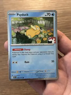 Psyduck 039/217 Prize Pack Series 9 Pokemon TCG League Play Stamped Cosmos NM - Image 1