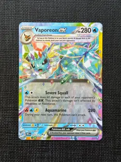 Vaporeon ex - Pokemon - Double Rare - 023/131 - SV: Prismatic Evolutions - NM - Image 1