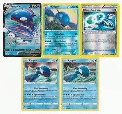 5x Kyogre V Reverse Holo + Holo Lot 037/159 53/160 036/159 132/160 - Pokemon LP - Image 1