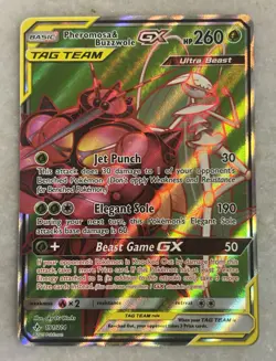Pokemon TCG Pheromosa & Buzzwole GX 191/214 Unbroken Bonds FA Holo EN - Image 1