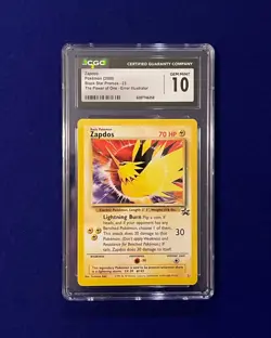 CGC 10 Zapdos #23 Black Star Promo Aoki Error 2000 Pokemon GEM MINT - Image 1