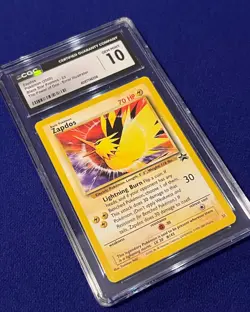 CGC 10 Zapdos #23 Black Star Promo Aoki Error 2000 Pokemon GEM MINT - Image 2