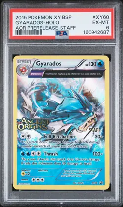 2015 POKEMON XY BLACK STAR PROMOS #XY60 GYARADOS-HOLO PSA 6 - Image 1
