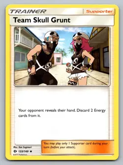 Pokemon TCG SM Base Set Team Skull Grunt 133/149 - Image 1