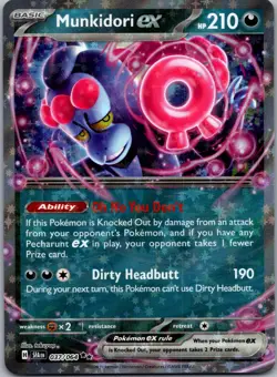 MUNKIDORI EX 037/064 DOUBLE RARE SHROUDED FABLE POKEMON NM - Image 1