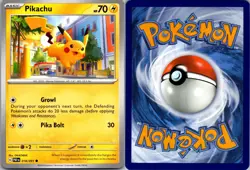 PIKACHU 018/091 C PALDEAN FATES POKEMON NM - Image 3