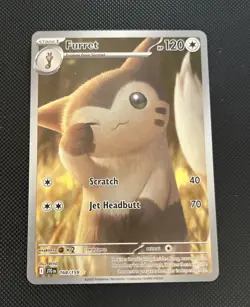 Pokemon TCG Furret 168/159 Illustration Rare Journey Together NM - Image 1