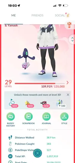 Pokemon Go (Stage 29) Shiny Yamask ( 51 Shinys) (reduced) - Image 1