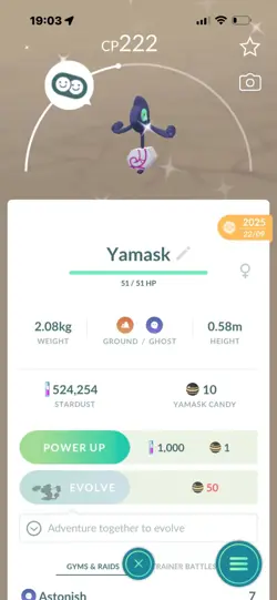 Pokemon Go (Stage 29) Shiny Yamask ( 51 Shinys) (reduced) - Image 2
