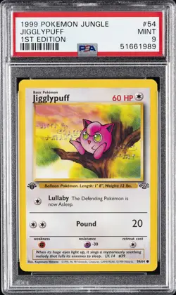 1999 POKEMON JUNGLE 1ST ED #54 JIGGLYPUFF PSA 9 - Image 1