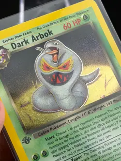 Pokemon Dark Arbok 1st Edition Holo Team Rocket 2/82 Rare NP Mint! - Image 3