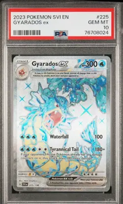2023 POKEMON SVI #225 GYARADOS EX ULTRA RARE PSA 10 GEM MINT - Image 1