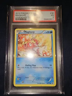 Pokemon TCG Magikarp 30/113 B&W Legendary Treasures Regular Common PSA 3 *POP 2* - Image 1