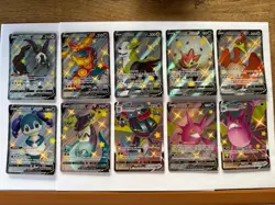 Pokemon TCG Shining Fates Shiny Vault Shiny V & VMAX Pokemon Card Lot of 10 - Image 1