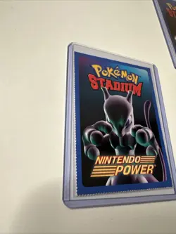 2000 Advertisement Nintendo Power Pokemon Stadium Mewtwo Insert Card Rare NM - Image 2