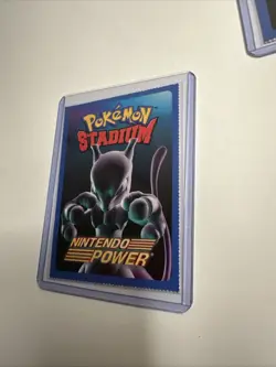2000 Advertisement Nintendo Power Pokemon Stadium Mewtwo Insert Card Rare NM - Image 3