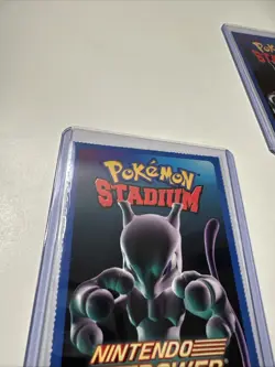 2000 Advertisement Nintendo Power Pokemon Stadium Mewtwo Insert Card Rare NM - Image 4