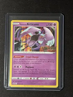 Pokemon Galarian Articuno SWSH123 Evolving Skies Holo Rare Ability Card - Image 1