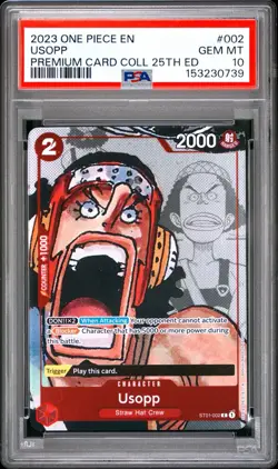 2023 ONE PIECE PREMIUM CARD COLLECTION 25TH EDITION #002 USOPP PSA 10 - Image 1