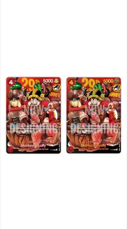 PRESALE ENGLISH Monkey D. Luffy PROMO P-159 2 Card Set 29th Anniversary - Image 1
