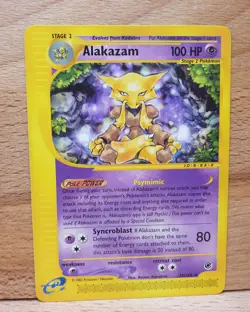 Alakazam 33/165 Expedition Base Set Rare e-Reader Pokemon Card 2002 NM - Image 1