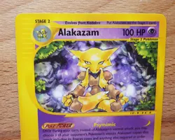 Alakazam 33/165 Expedition Base Set Rare e-Reader Pokemon Card 2002 NM - Image 2