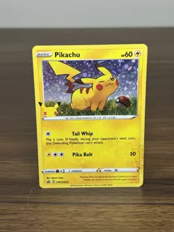 Pikachu SWSH039 25th Anniversary Black Star Promo Holo Pokemon Card - Image 1