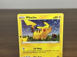 Pikachu SWSH039 25th Anniversary Black Star Promo Holo Pokemon Card - Image 2