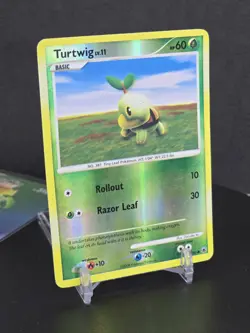 Pokemon Card TCG Turtwig 77/100 Majestic Dawn 2008 Reverse Holo Common Vintage - Image 1