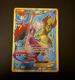 Mewtwo EX Full Art Secret Rare Holo 163/162 BREAKthrough 2015 Pokemon - Image 1