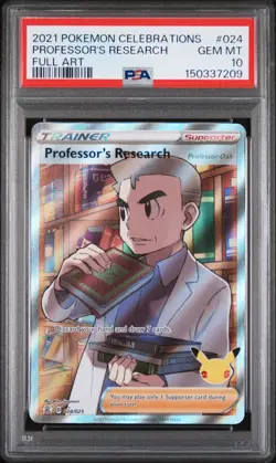PSA 10 Professor's Research #024 Pokemon Celebrations 250001 - Image 1