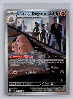 Team Rocket's Dugtrio 239/217 Illustration Rare Ascended Heroes Pokemon Holo NM - Image 1